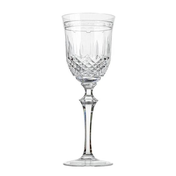 Imagem de Cj 6 Taças Para Água Cristal Lapidado 68 Transparente Cristais Mozart