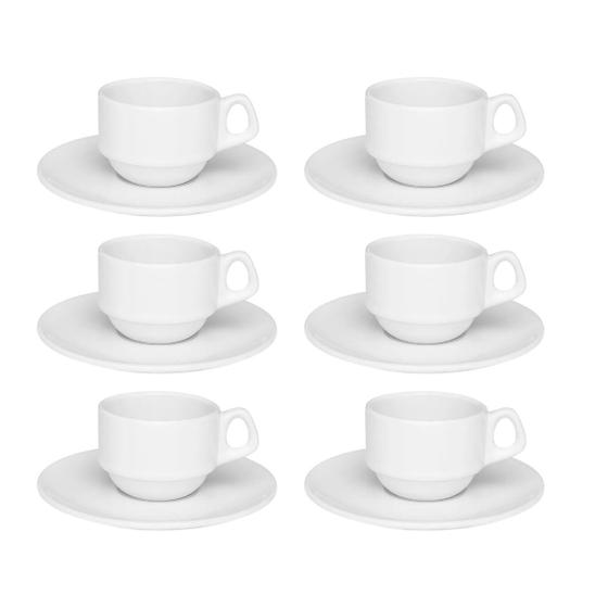 Cj 6 Xicaras P/ Cafezinho 75ml Branco - Oxford Menor preço em Cj 6 Xicaras P/ Cafezinho 75ml Branco - Oxford