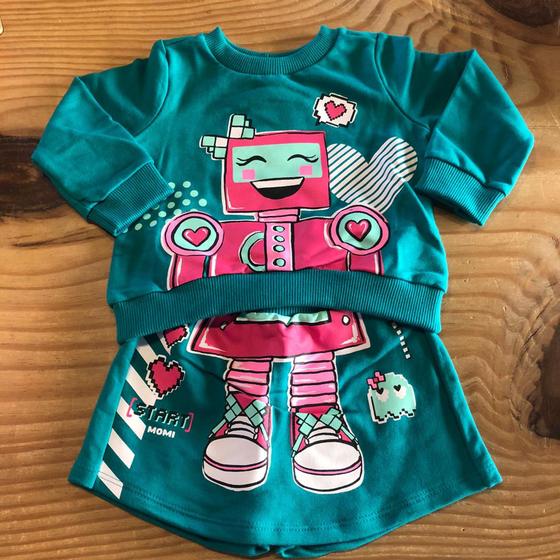 Imagem de Cj casaco e short saia robo ml esmeralda tm 03