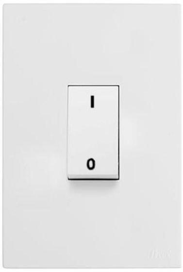 Imagem de Cj Int. Bipolar Simples Vert. 4X2 - Recta Branco Satin Fosco