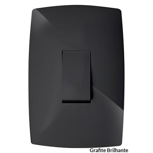 Imagem de Cj Int. Bipolar Simples Vertical 4X2 - Blux Home Grafite