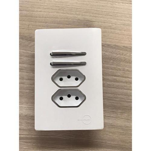 Imagem de Cj Int Duplo Simples + Tomada Dupla 20A Suporte