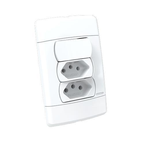 Imagem de Cj Int. Sim +2 Tom 20A 4X2 - Enerbras Neo Sottile Branco