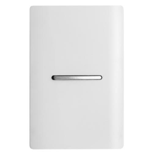 Imagem de Cj interruptor simples horizontal com suporte 4x2 - dicompel novara branco cromado - dnv1200/2brcr