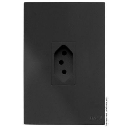 Imagem de Cj tomada 10a vertical 4x2 - recta home grafite satin fosco - brhs12134-7gf