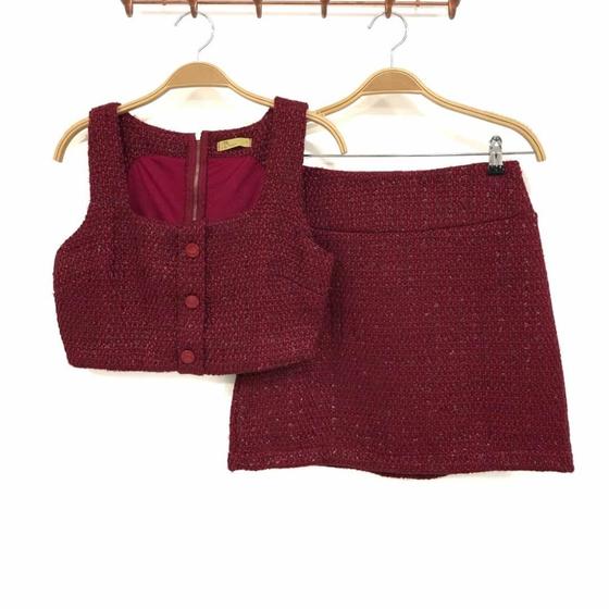 Imagem de CJ Tweed cropped + mini saia - A35