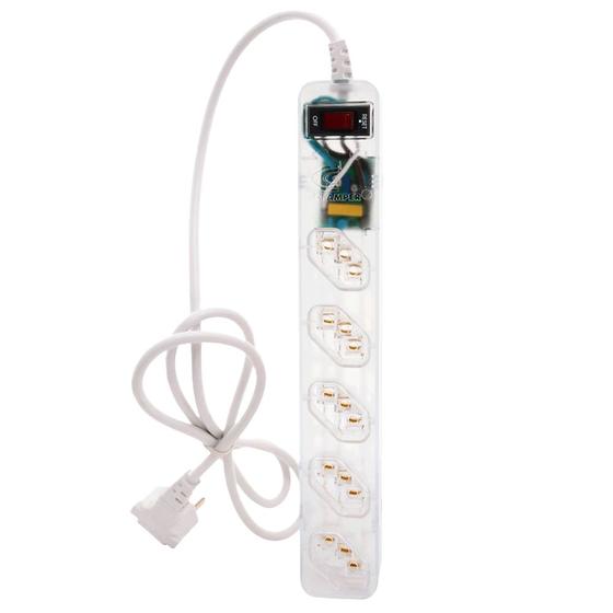 Clamper Energia 5 Tomadas - Filtro de Linha + Dps - Transparente Cabo 1mt Menor preço em Clamper Energia 5 Tomadas - Filtro de Linha + Dps - Transparente Cabo 1mt
