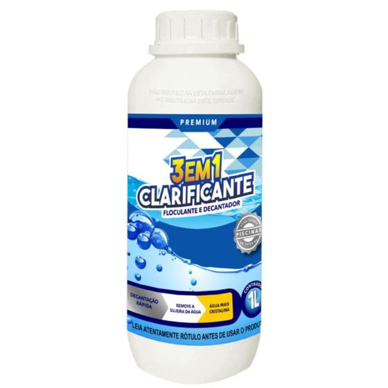 Imagem de Clareador De Piscina 3 Em 1 Tenha Agua Transparente  1 Litro