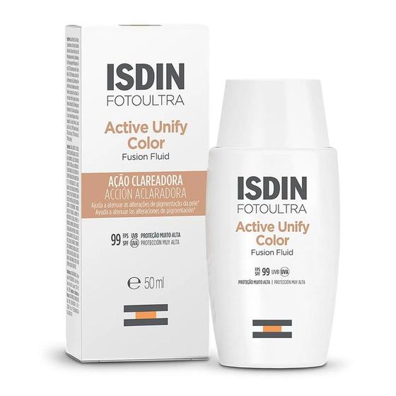 Imagem de Clareador e Protetor Solar ISDIN Active Unify com cor FPS99