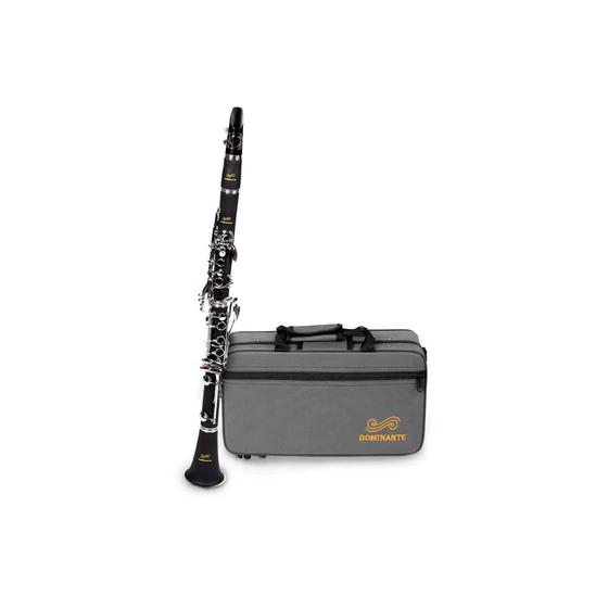 Imagem de Clarineta Bb 17 Chaves Dominante com Semi Case e Kit Limpeza