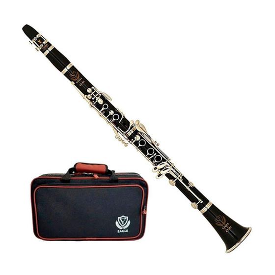 Imagem de Clarineta Eagle CL04N SIB 17 Chaves Niqueladas Com Case Super Luxo