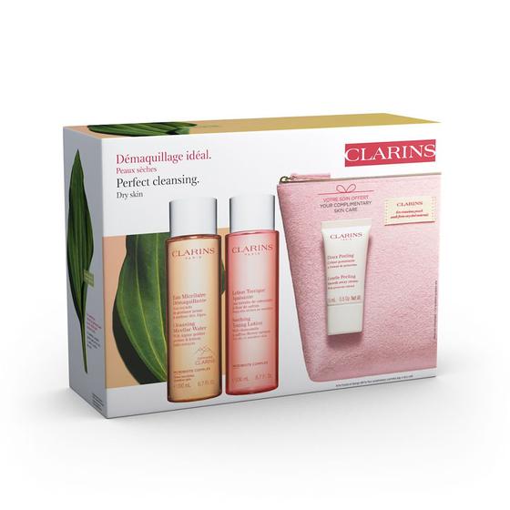 Imagem de Clarins Kit Água Micelar + Tônico Soothing + Espuma de Limpeza + Necessaire