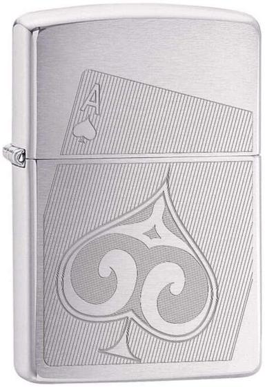 Imagem de Classic Zippo Poker - Modelo 29685 Ace of Spade - Escovado