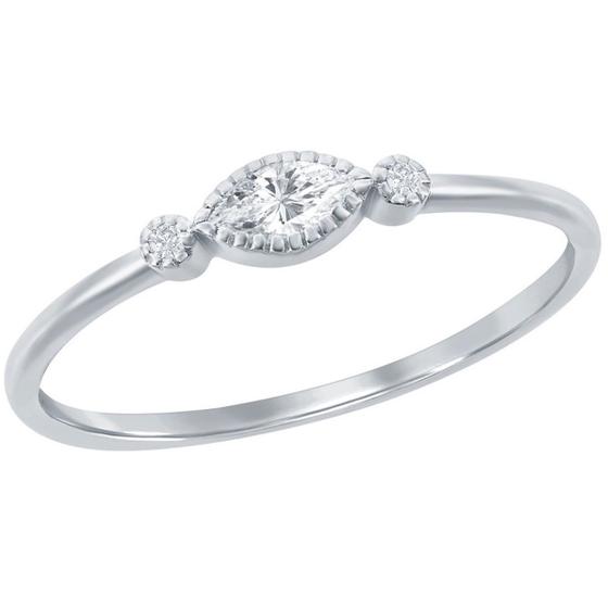 Imagem de Clássico W-2743-7 Marquesa Feminina e Bezel-Set CZ Ring, Siz