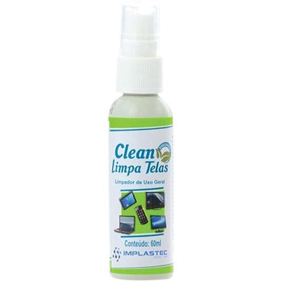 Imagem de Clean Limpa Telas 60ml Com Flanela Implastec.