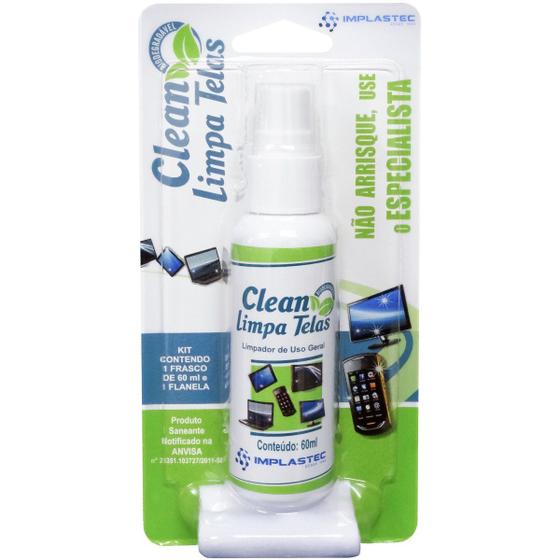 Imagem de Clean Limpa Telas 60ml Com Flanela