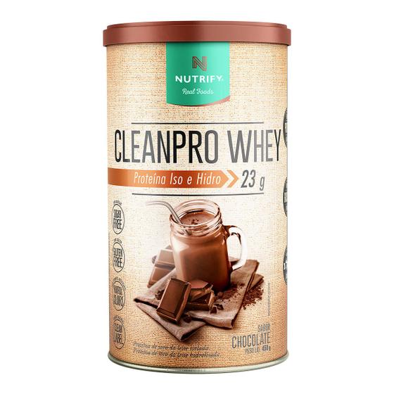 Imagem de Clean Pro Whey Hidrolisado Chocolate Nutrify 450g