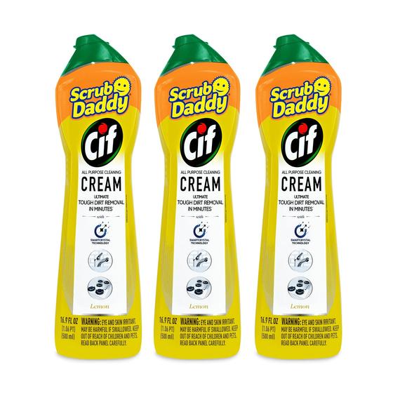Imagem de Cleaner Scrub Daddy Cif Cream All Purpose Limão, 500 ml, pacote com 3 unidades
