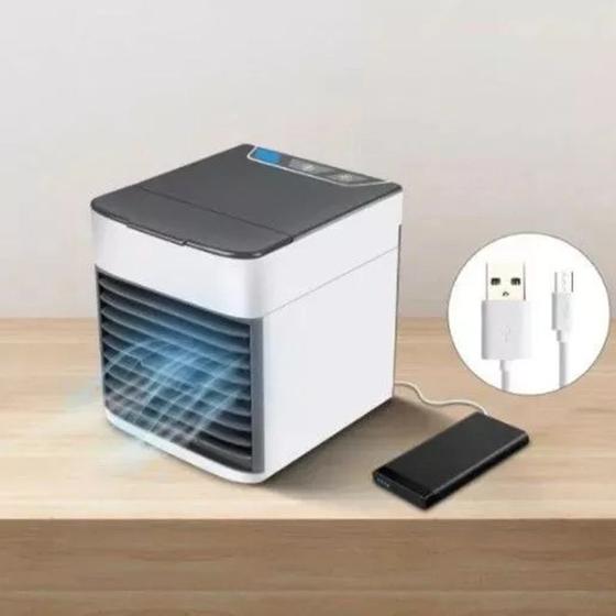 Imagem de Climatizador Ar Ventilador Luminaria Agua Cool Cooler Gelado portatil
