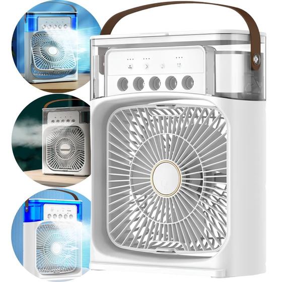 Climatizador e mini ar condicionado portátil ventilador ar frio com reservatório de gelo 2 em 1 Menor preço em Climatizador e mini ar condicionado portátil ventilador ar frio com reservatório de gelo 2 em 1