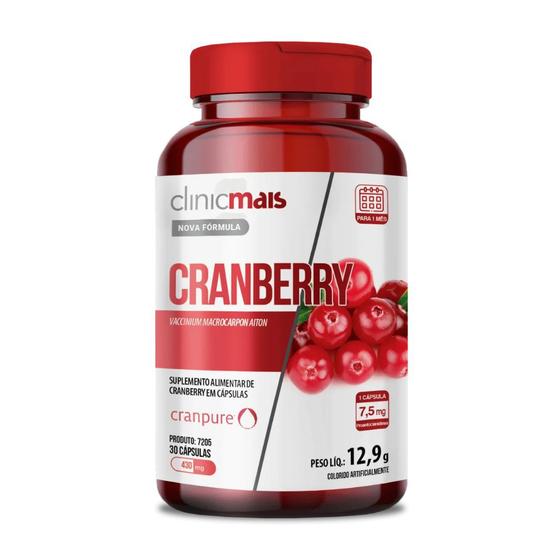 Imagem de Clinicmais Cranberry 30 cáps 430mg - Chá Mais