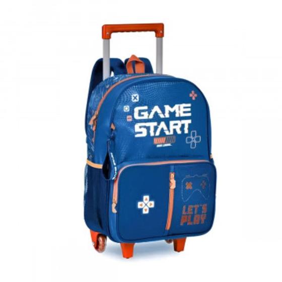 Imagem de Clio Mochila Com Rodas Azul e Laranja Game Start VD23088K ClioCod.