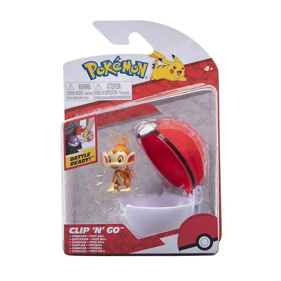 Imagem de Clip Go Bola e Figura Pokemon Chimchar e Poké Ball