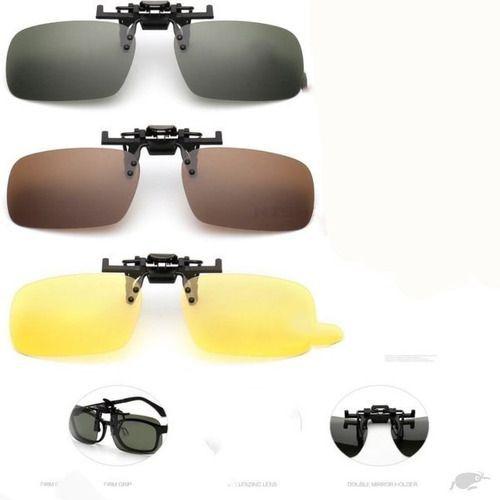 Clip On Dobravel Sobrepor Óculos Solar Ou Grau Amarelo Visao Menor preço em Clip On Dobravel Sobrepor Óculos Solar Ou Grau Amarelo Visao
