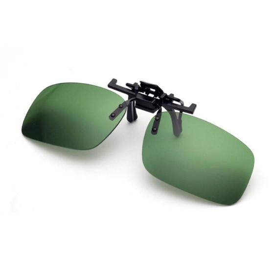 Imagem de Clip On Para Oculos Grau Lente Verde Proteção Uv400 Dirigir