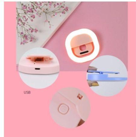 Imagem de Clipe Anel Luz Pra Selfie Ring Light Flash Celular Computador Universal Led USB