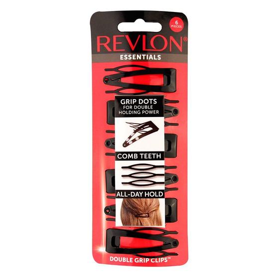 Imagem de Clipes de Cabelo Revlon Double Grip - Pacote com 6 Unidades