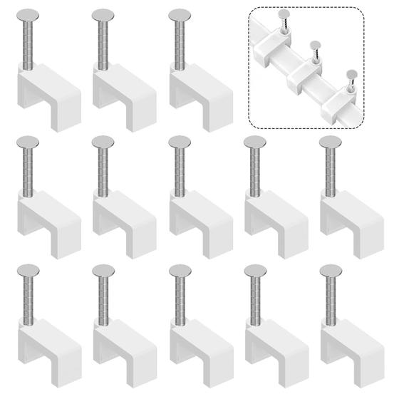 Imagem de Clipes de cabo Clipes de cabo Easytle Nail-in 100 unidades de 8 mm (brancos)