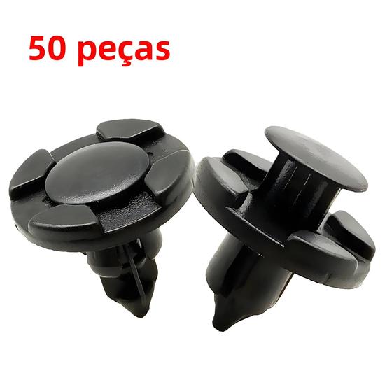 Imagem de Clipes De Fixação Automotiva Nissan De 8 Mm 50 Peças Kit De Pressão Para Pára-choque Retentor De