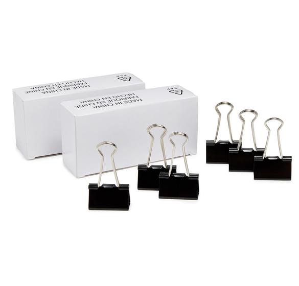 Imagem de Clipes de Papel Binder Amazon Basics Médio - Pacote com 48 Unidades