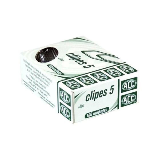 Imagem de Clipes Modelo 5 Caixa com 100 unidades - ACC