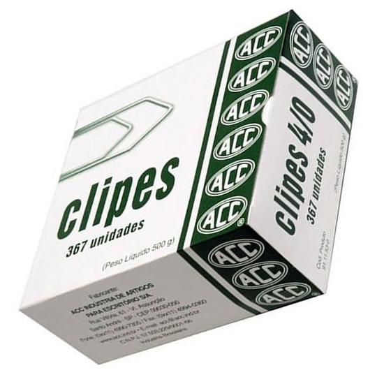 Imagem de Clipes número 4 0 com 367 unidades - galvanizado - acc