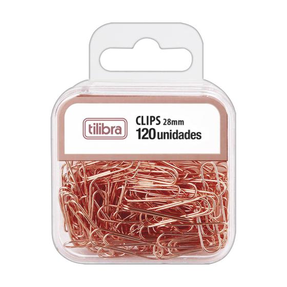 Imagem de Clips 28mm Ouro Rose 120 Unidades