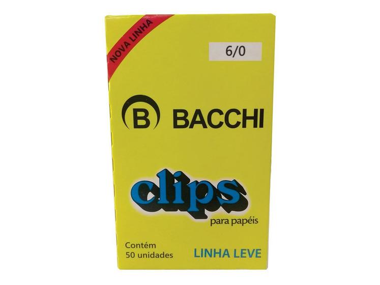 Imagem de Clips Aço Galvanizado, Linha Leve, N 6 / 0, 10 Caixa Com 50 Unidades Cada, Bacchi