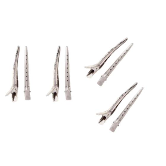 Imagem de Clips De Cabelo Aço Inox Vertix Kit 8 Unidades