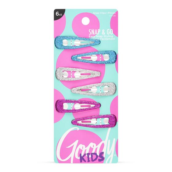 Imagem de Clips de Cabelo Goody Kids Contour - 6 Unidades - Cores Variadas