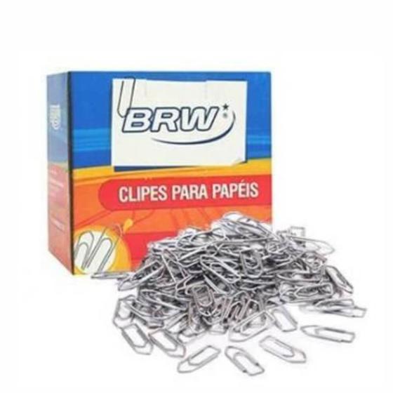 Imagem de Clips de Papel Galvanizado nº 6.0 BRW caixa com 50un