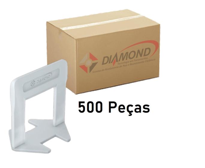 Imagem de Clips Espaçador Nivelador Piso Porcelanatos 2,0mm 500 Peças - Diamond 9293