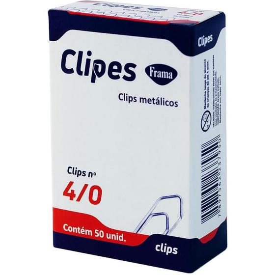 Imagem de Clips Galvanizado ACO 4/0 C/50UN