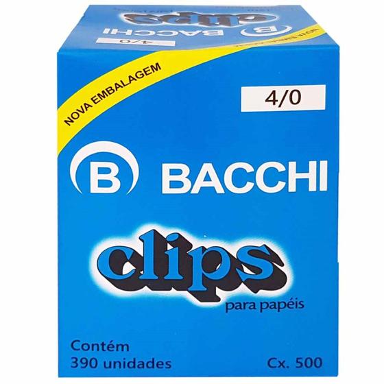 Imagem de Clips para Papel 4/0 Bacchi 390 Unidades