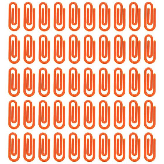 Imagem de Clips Pequenos Colorido Laranja 25mm Segura Papel Com 1000 Unidades