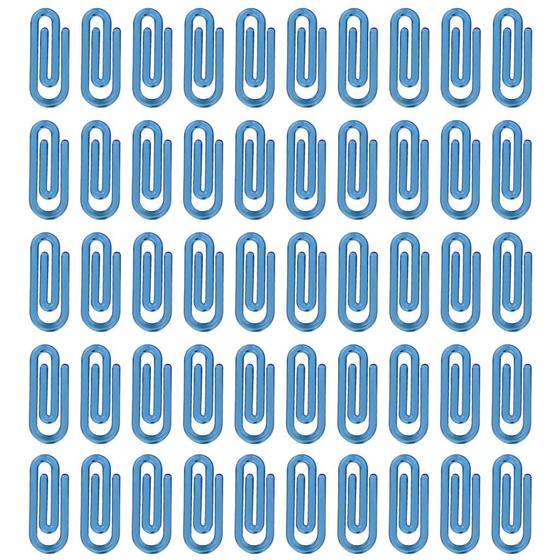 Imagem de Clips Pequenos Coloridos Azul 25mm Segura Papel Com 100 Unidades