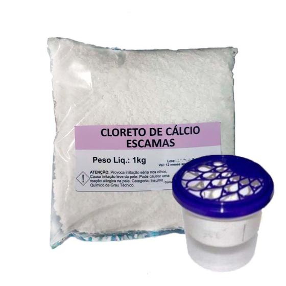 Imagem de Cloreto De Calcio Escamas 5 Kg + 10 Potes (anti Mofo)