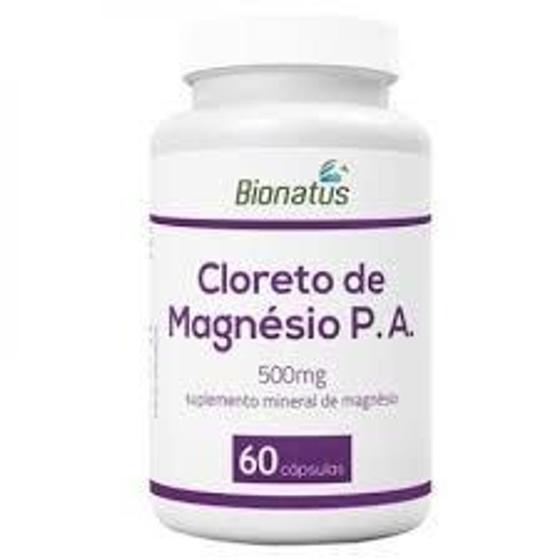 Imagem de Cloreto de Magnésio 500mg P.A com 60 Cápsulas Bionatus
