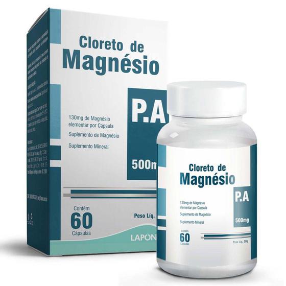 Cloreto de Magnésio Magnezium P.A Lapon 500mg 60 Cáps Menor preço em Cloreto de Magnésio Magnezium P.A Lapon 500mg 60 Cáps
