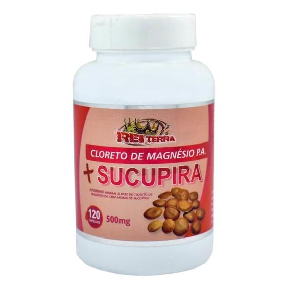 Cloreto de Magnésio PA Com Sucupira 500 Mg 120 Caps - Rei Terra Unissex Produto Natural Pote Pequeno Menor preço em Cloreto de Magnésio PA Com Sucupira 500 Mg 120 Caps - Rei Terra Unissex Produto Natural Pote Pequeno